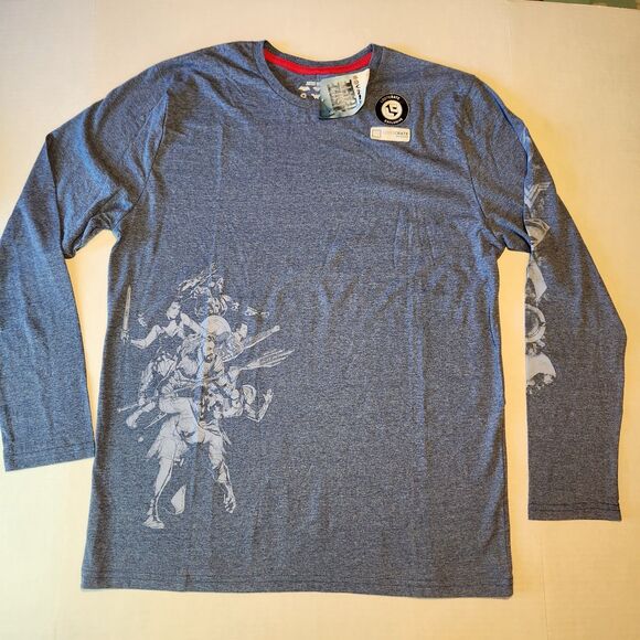 Justice League Graphic New LS Blue T-Shirt Lg - Picture 1 of 5